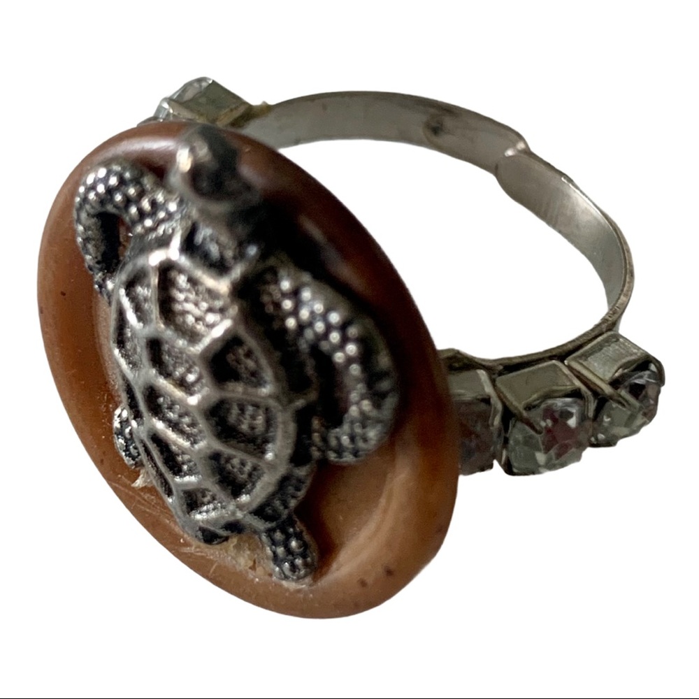 Turtle Ring Brown Adjustable Size - image 1